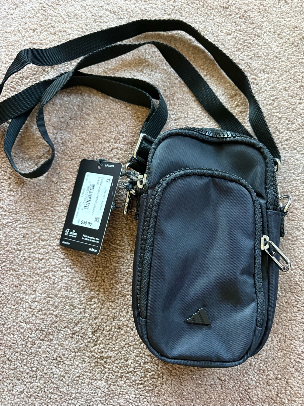 Adidas Essentials crossbody small travel hiking bag NWT